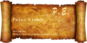 Pelcz Elemér névjegykártya