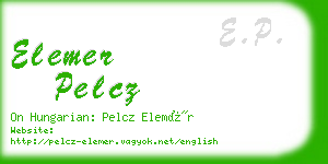 elemer pelcz business card
